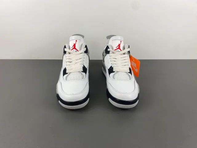 Tênis de basquete Air Jordan 4 branco cimento cinza 11