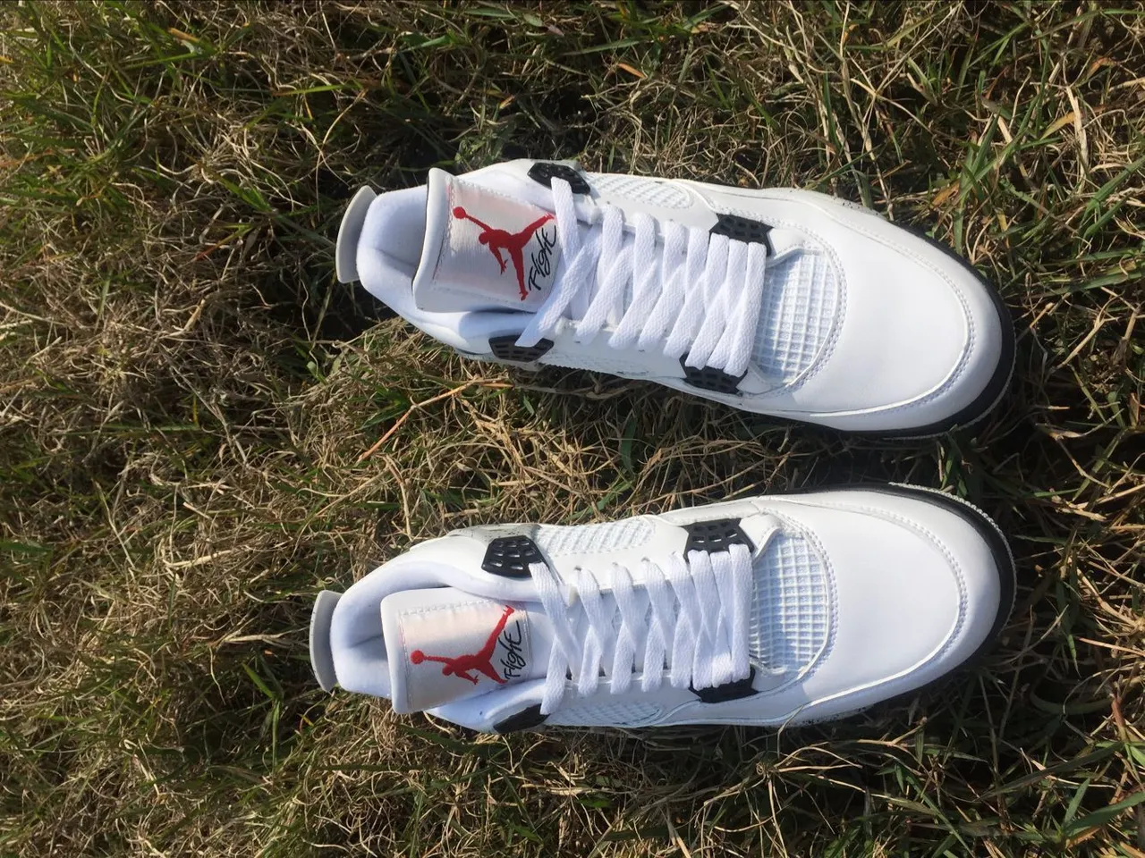 Air Jordan 4 أحذية كرة السلة بيضاء أسمنت أحمر 8