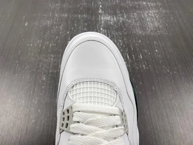 Air Jordan 4 Blanco Oscuro Verde Zapatillas de Baloncesto 6