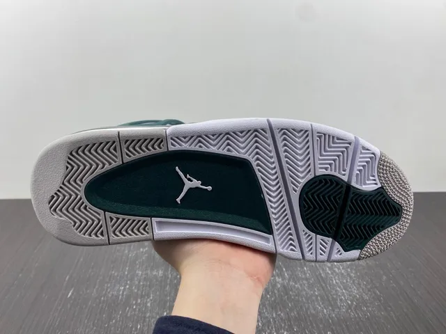 Air Jordan 4 Blanco Oscuro Verde Zapatillas de Baloncesto 7