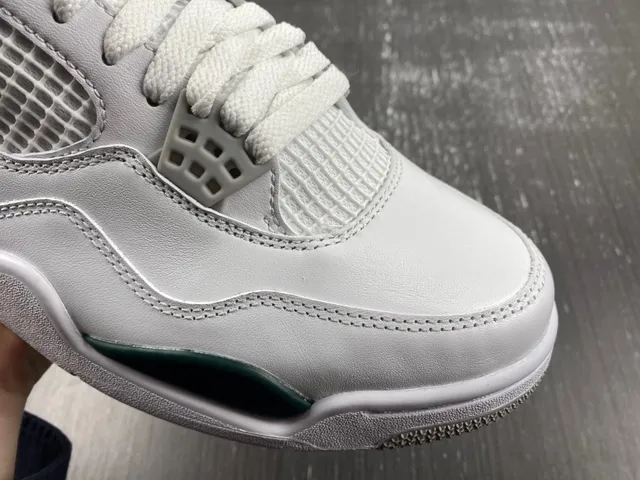 Air Jordan 4 Blanco Oscuro Verde Zapatillas de Baloncesto 10