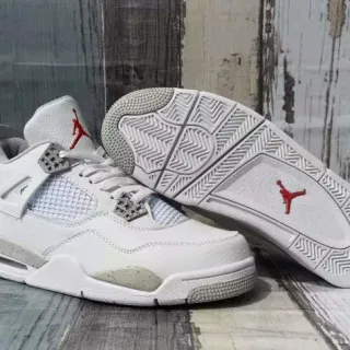 Air Jordan 4 白灰红篮球鞋