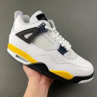 Zapatillas de baloncesto Air Jordan 4 blanco amarillo negro
