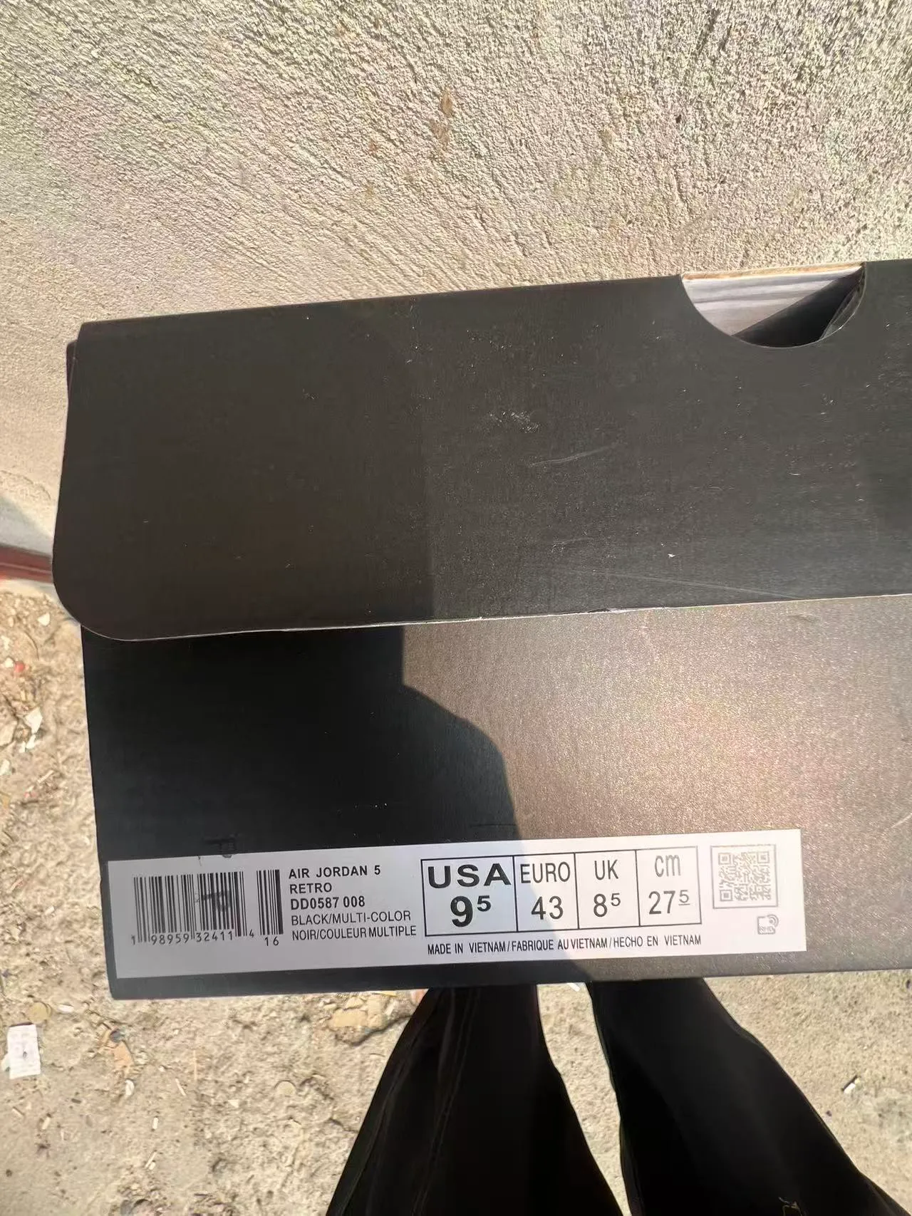 Tênis de basquete Air Jordan 5 preto branco azul claro 10