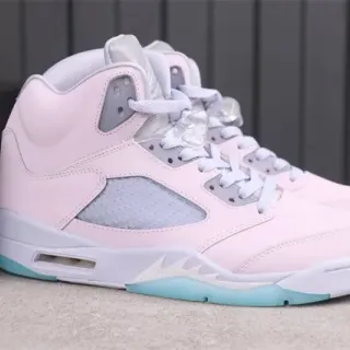 Zapatillas de baloncesto Air Jordan 5 rosa pálido y menta agua