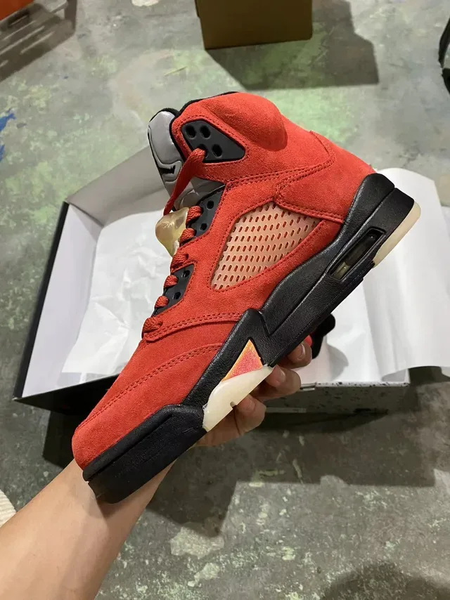 Air Jordan 5 Red Black Flame বাস্কেটবল জুতো 4