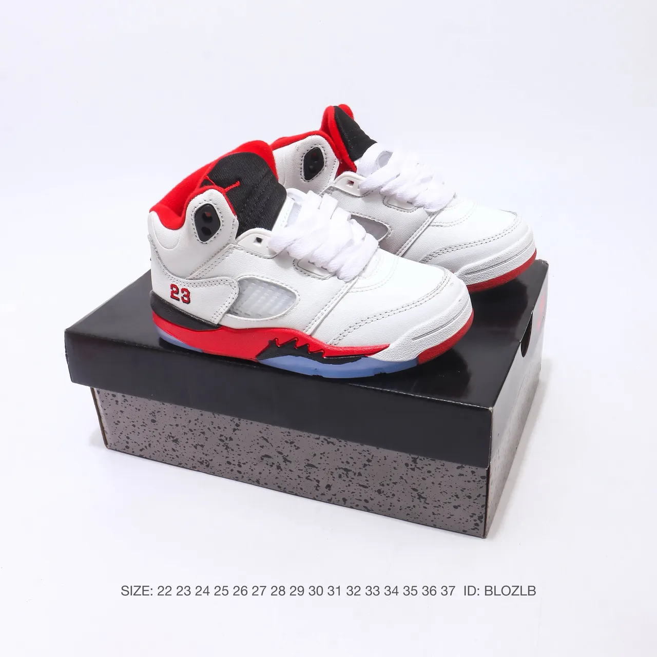 Air Jordan 5 White Red Black Blue Basketball Shoes 3