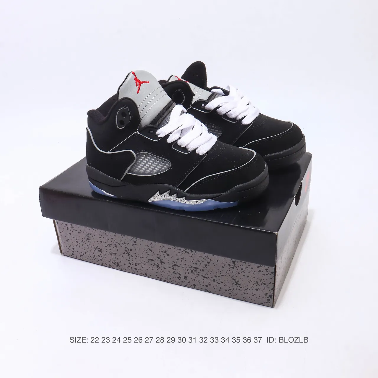 Air Jordan 5 White Red Black Blue Basketball Shoes 7