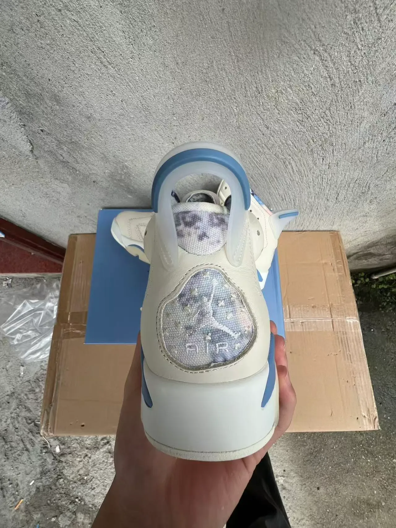 Air Jordan 6 Off-White et Light Blue Chaussures de basket-ball 8