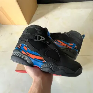 এয়ার জর্ডান 8 কালো নীল কমলা আগুন বাস্কেটবল জুতা