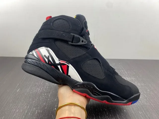 Air Jordan 8 কালো লাল নীল হলুদ বাস্কেটবল জুতো 4