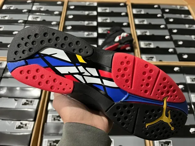 Air Jordan 8 কালো লাল নীল হলুদ বাস্কেটবল জুতো 17