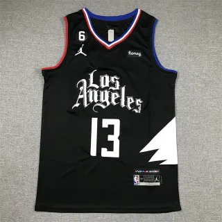 Camisa Air Jordan Los Angeles City Edition preto branco vermelho azul