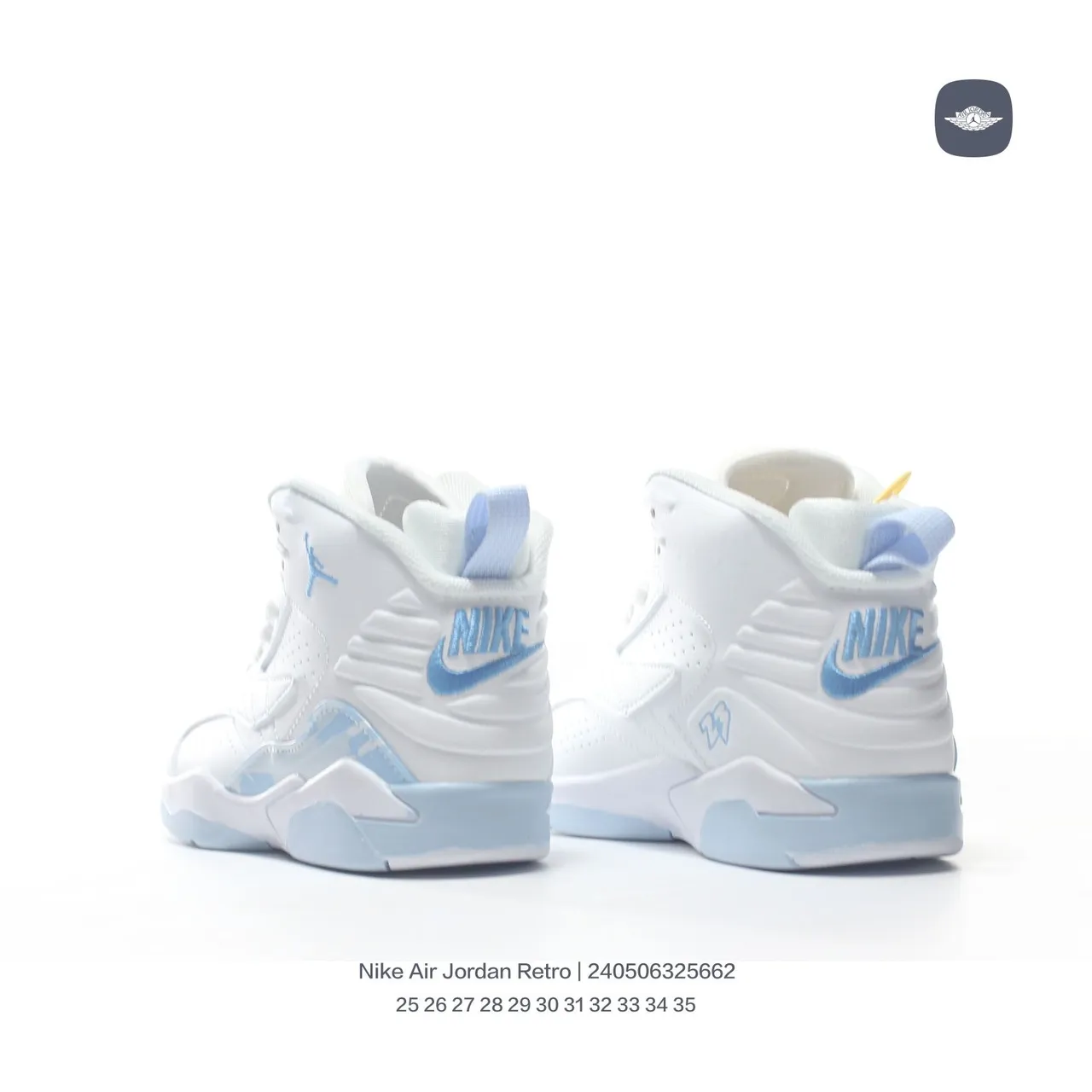 Air Jordan Retro 7 White Light Blue Basketball Shoes 3