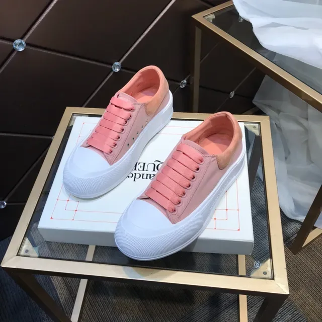 Alexander McQueen 粉色和白色 Oversized 生活方式运动鞋 8