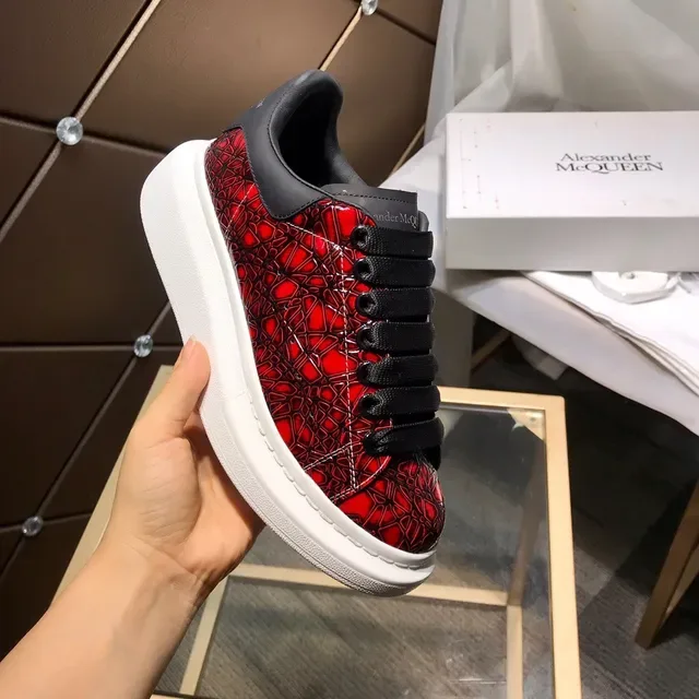 Alexander McQueen Oversized Sneaker Red Geometric Print Lifestyle Sneakers 2