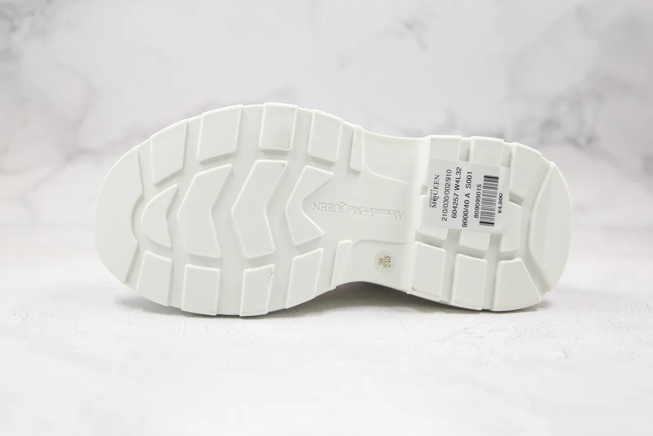 Alexander McQueen Tênis oversized branco de lona Botina Martin 2