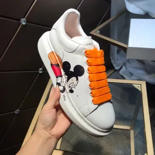 Alexander McQueen Oversized Sneaker White Orange Mickey Mouse Lifestyle Sneakers