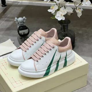 Alexander McQueen Oversized Sneaker White Pink Green Lifestyle Sneakers