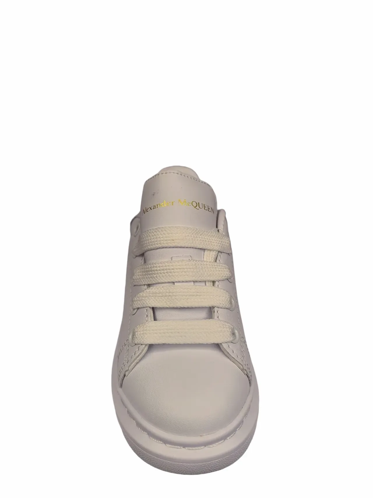 Alexander McQueen White Black Platform Sole Elastic Laces Lifestyle Sneakers 13