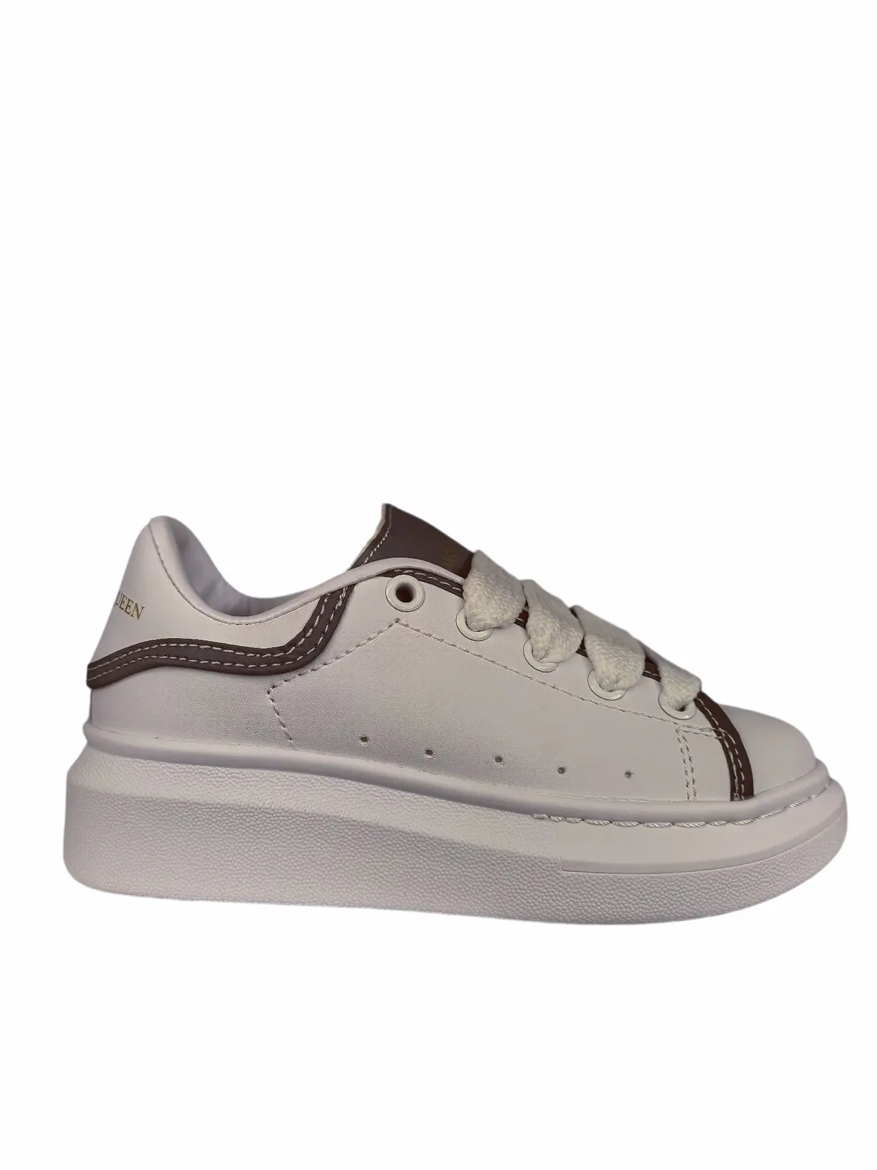 Alexander McQueen White Black Platform Sole Elastic Laces Lifestyle Sneakers 22