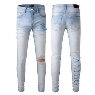 Amiri নীল distressed skinny fit জিন্স