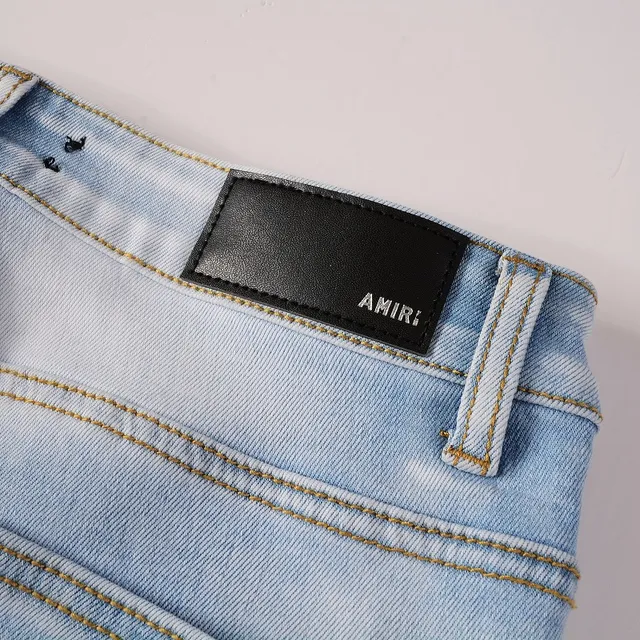 Amiri bleu distressed skinny fit jeans 4