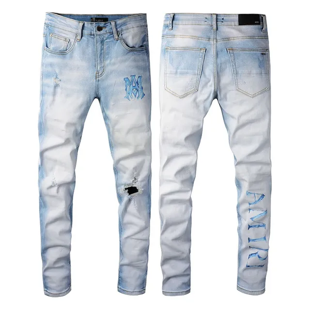 Amiri bleu distressed skinny fit jeans 14