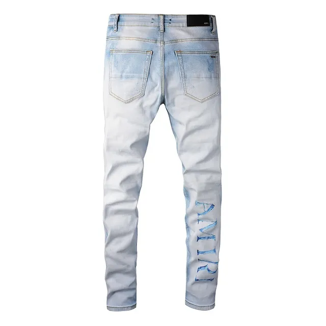 Amiri bleu distressed skinny fit jeans 15