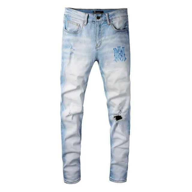 Amiri bleu distressed skinny fit jeans 16