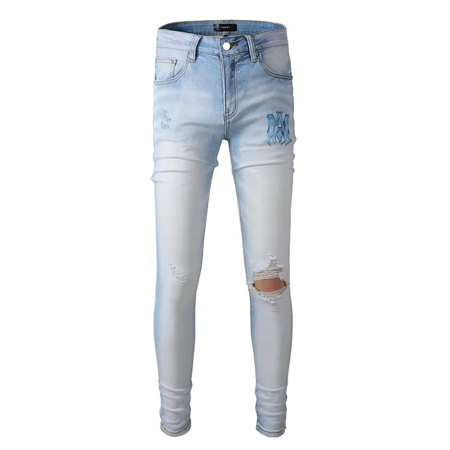 Amiri bleu distressed skinny fit jeans 19