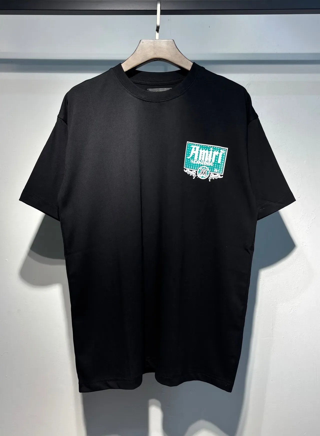 Amiri Lounge Black Beige Oversized Fit Screen-Printed Back Graphic T-Shirt 9