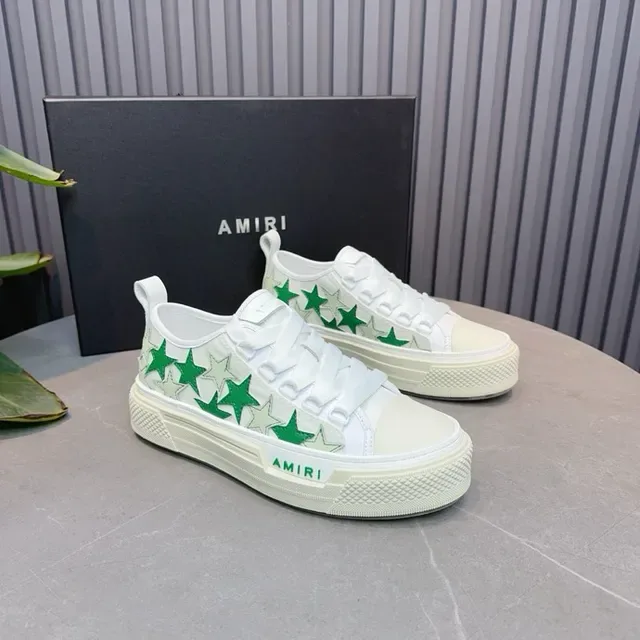 Amiri MA Court chaussures lifestyle blanc vert étoile 2