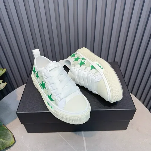 Amiri MA Court chaussures lifestyle blanc vert étoile 5