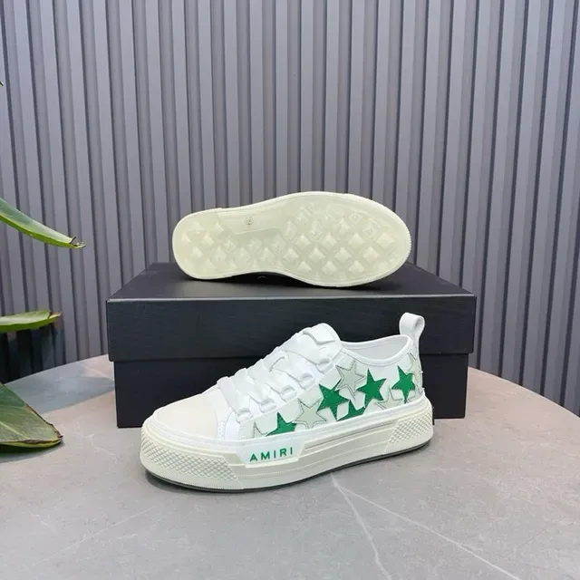 Amiri MA Court chaussures lifestyle blanc vert étoile 6