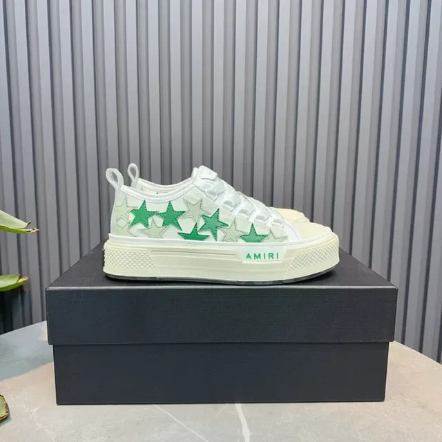 Amiri MA Court chaussures lifestyle blanc vert étoile 7