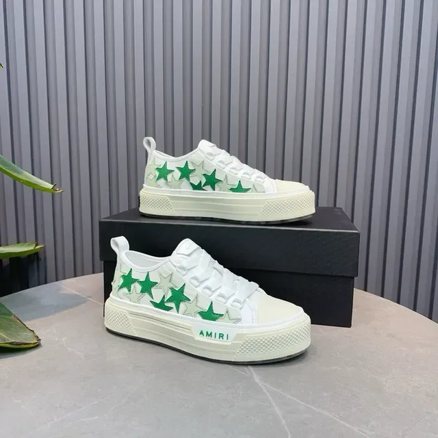 Amiri MA Court chaussures lifestyle blanc vert étoile 8