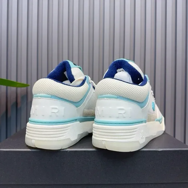 Amiri MA Court Blanco Azul Claro Azul Marino Zapatillas lifestyle 5