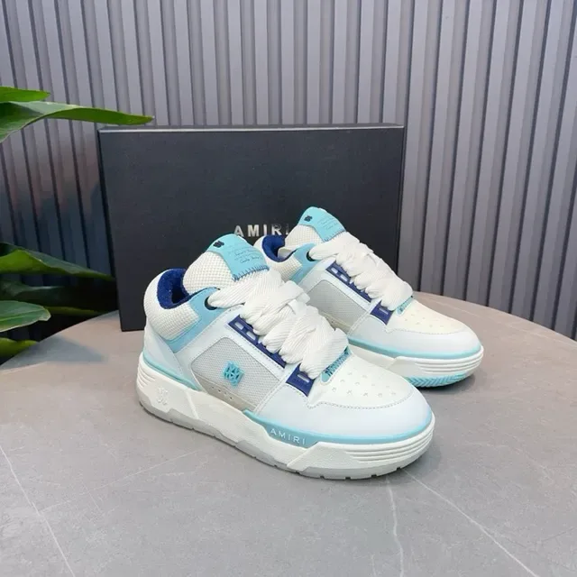 Amiri MA Court Blanco Azul Claro Azul Marino Zapatillas lifestyle 6