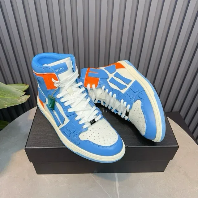 Amiri Skel Top High Zapatillas Lifestyle Azul Naranja Blanco 3
