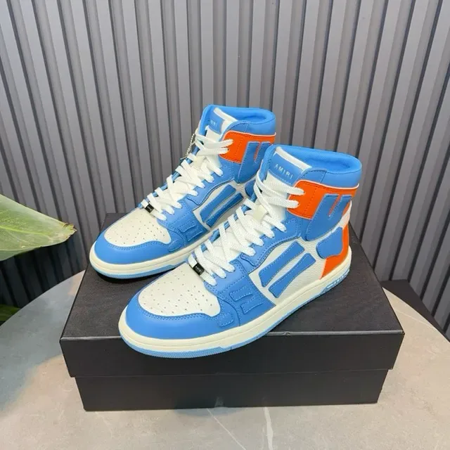 Amiri Skel Top High Zapatillas Lifestyle Azul Naranja Blanco 4