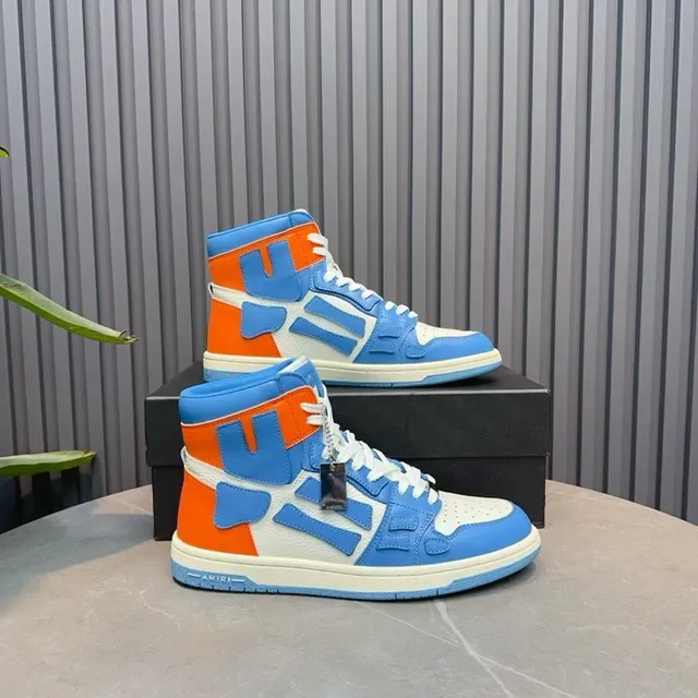 Amiri Skel Top High Zapatillas Lifestyle Azul Naranja Blanco 5