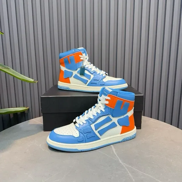 Amiri Skel Top High Zapatillas Lifestyle Azul Naranja Blanco 7