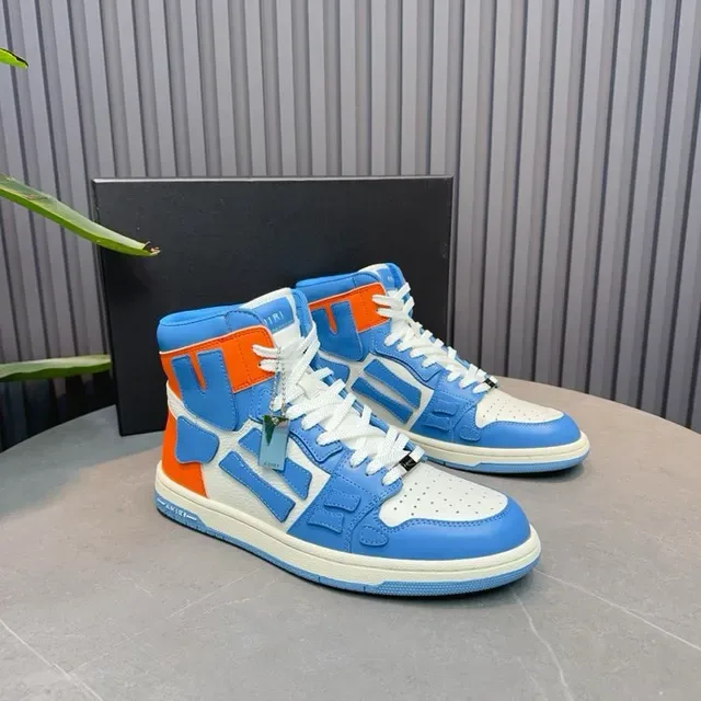 Amiri Skel Top High Zapatillas Lifestyle Azul Naranja Blanco 8