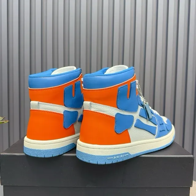 Amiri Skel Top High Zapatillas Lifestyle Azul Naranja Blanco 9