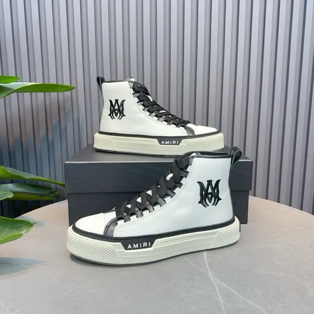 Amiri Skel Top High White Black Lifestyle Sneakers 3