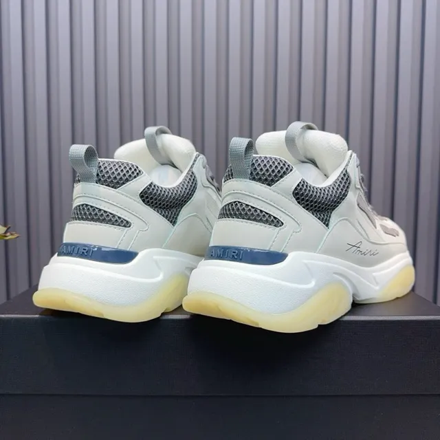 Amiri Skel Top Gris claro y Amarillo pálido Zapatillas chunky 3
