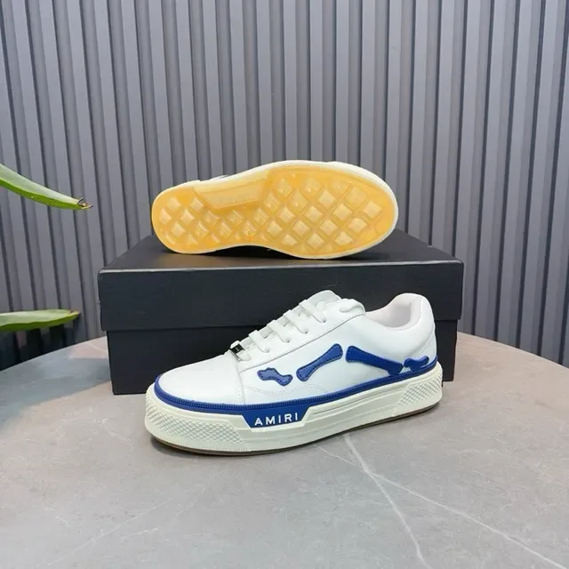 Amiri Skel Top Low Blancos y azules zapatillas lifestyle 3