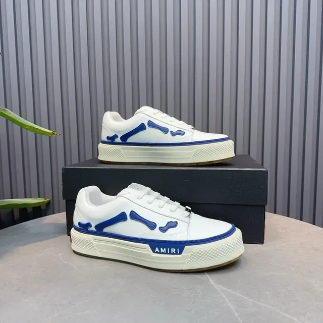 Amiri Skel Top Low Blancos y azules zapatillas lifestyle 4