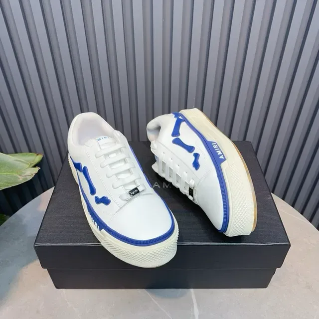 Amiri Skel Top Low Blancos y azules zapatillas lifestyle 5